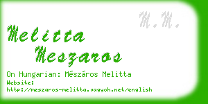 melitta meszaros business card