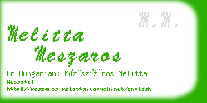 melitta meszaros business card